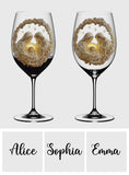 Nativity Scene - Personalized Christian Wine Glass With Long Stem