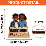 Father's Day Gift For Dad, Grandpa - Personalized Father 2 Layered Big Freestanding