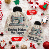 Sewing Makes Me Happy - Personalized Sewing Beanie Hat