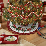 Family Christmas Train - Personalized Family Shaped Tree Skirt
