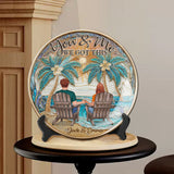 Toi et moi, on gère ça - Assiette ronde en céramique personnalisée pour couple