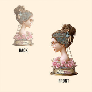 Just A Girl Who Loves Book - Personalized Book Custom Shaped Acrylic Plaque