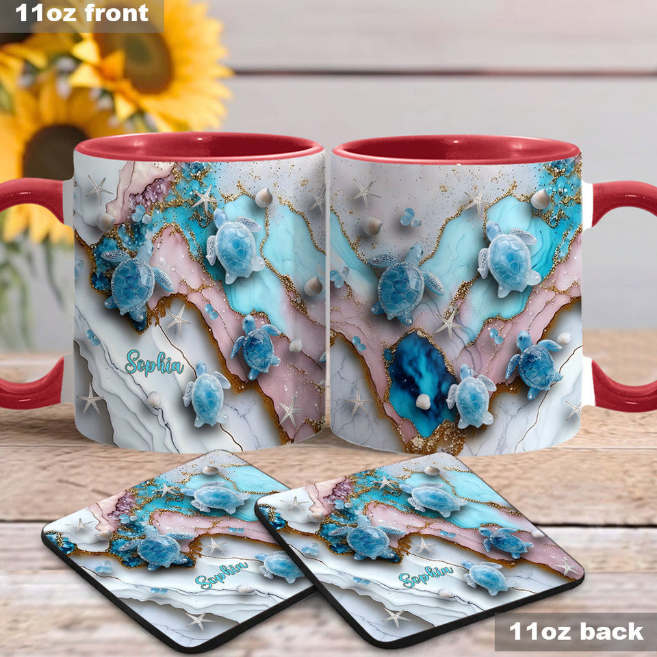 Love Turtles - Personalized Turtle Accent Mug