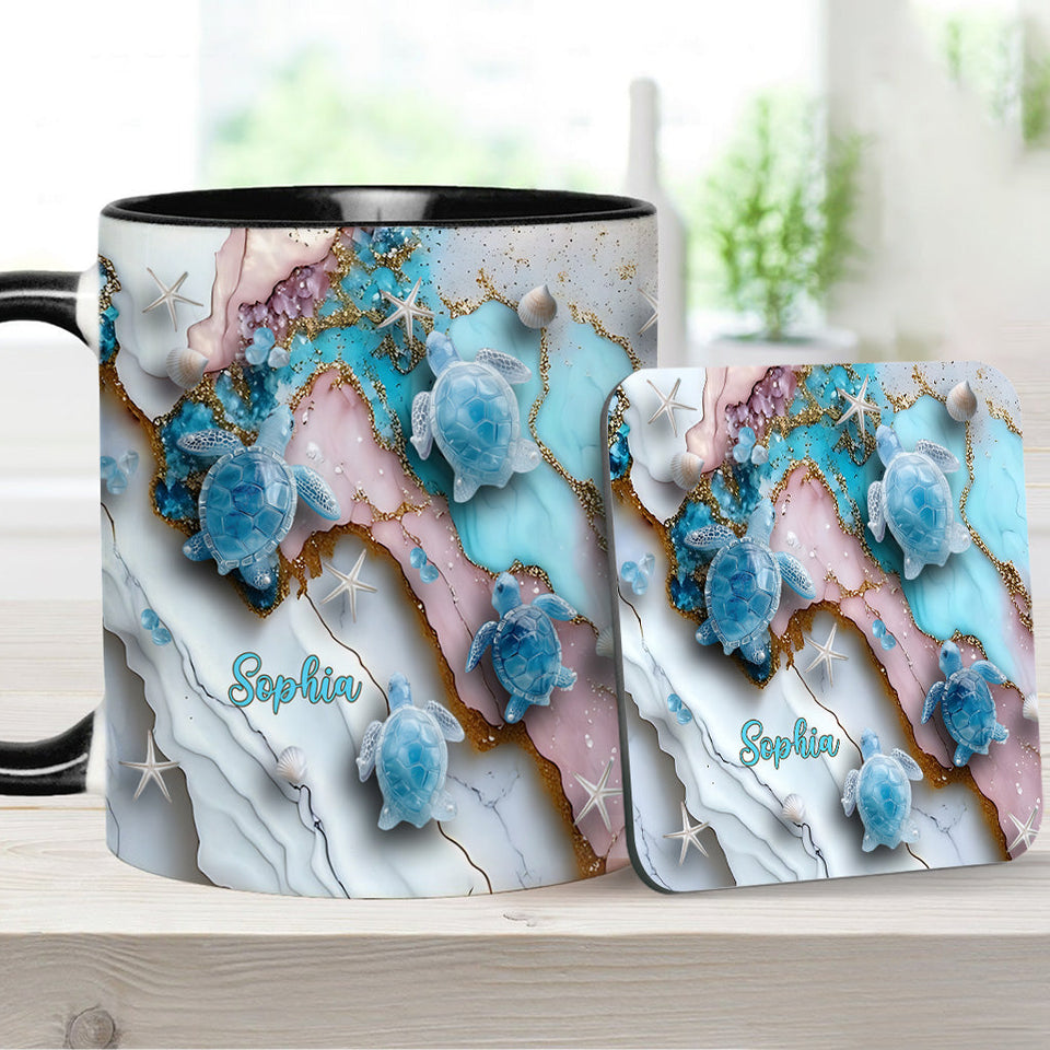 Love Turtles - Personalized Turtle Accent Mug