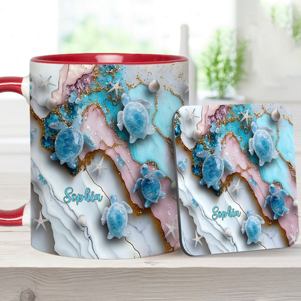 Love Turtles - Personalized Turtle Accent Mug