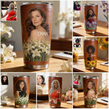 Custom Any Photo, Any Flower - Personalized Self Love Tumbler