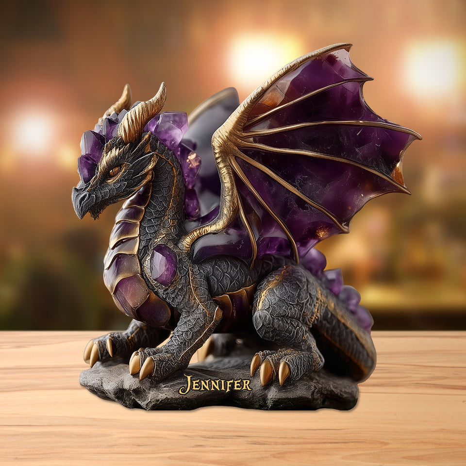 Amethyst/ Rose Quartz/ Ruby/... Style Dragon - Personalized Dragon Custom Shaped Acrylic Plaque