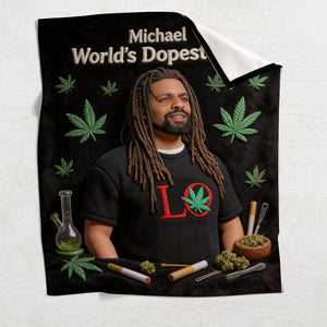 Dopest Dad - Personalized Weed Blanket