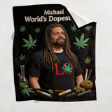 Dopest Dad - Personalized Weed Blanket