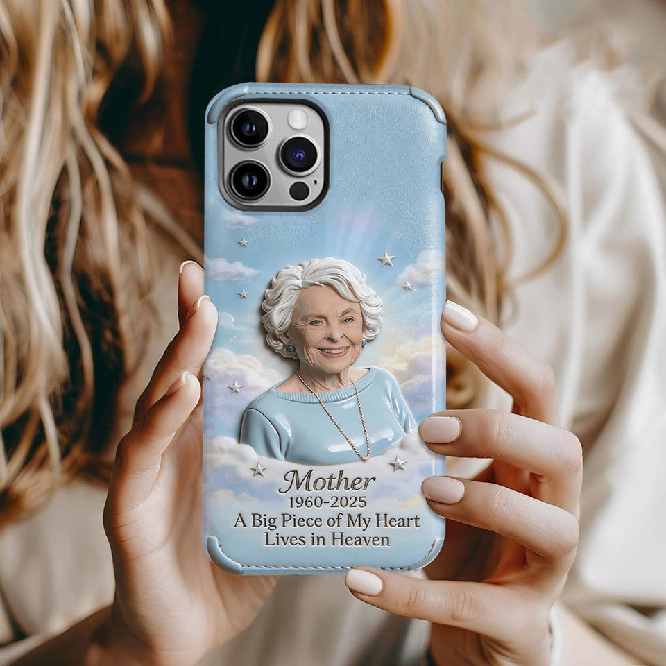 Coque de téléphone personnalisée avec photo - Un morceau de mon cœur - Souvenir personnalisé - Impression intégrale