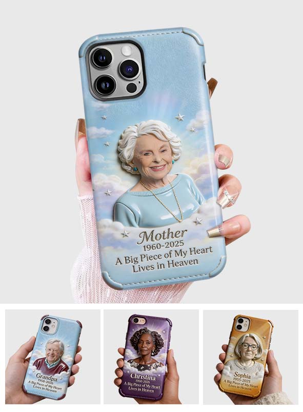 Coque de téléphone personnalisée avec photo - Un morceau de mon cœur - Souvenir personnalisé - Impression intégrale