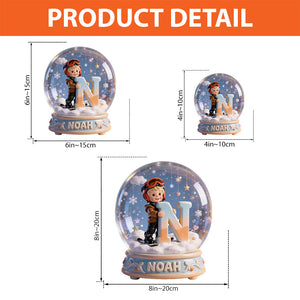 Custom Kid With Initial - Personalized Kid Custom Shaped Acrylic Plaque