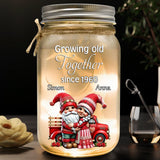 Growing Old Together Since - Personalized Couple Mason Jar Light