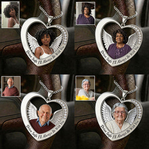 Custom From Any Photo, Car Interior Decoration, Steering Wheel Rosary Charm - Personalized Memorial Bracelet With Charms