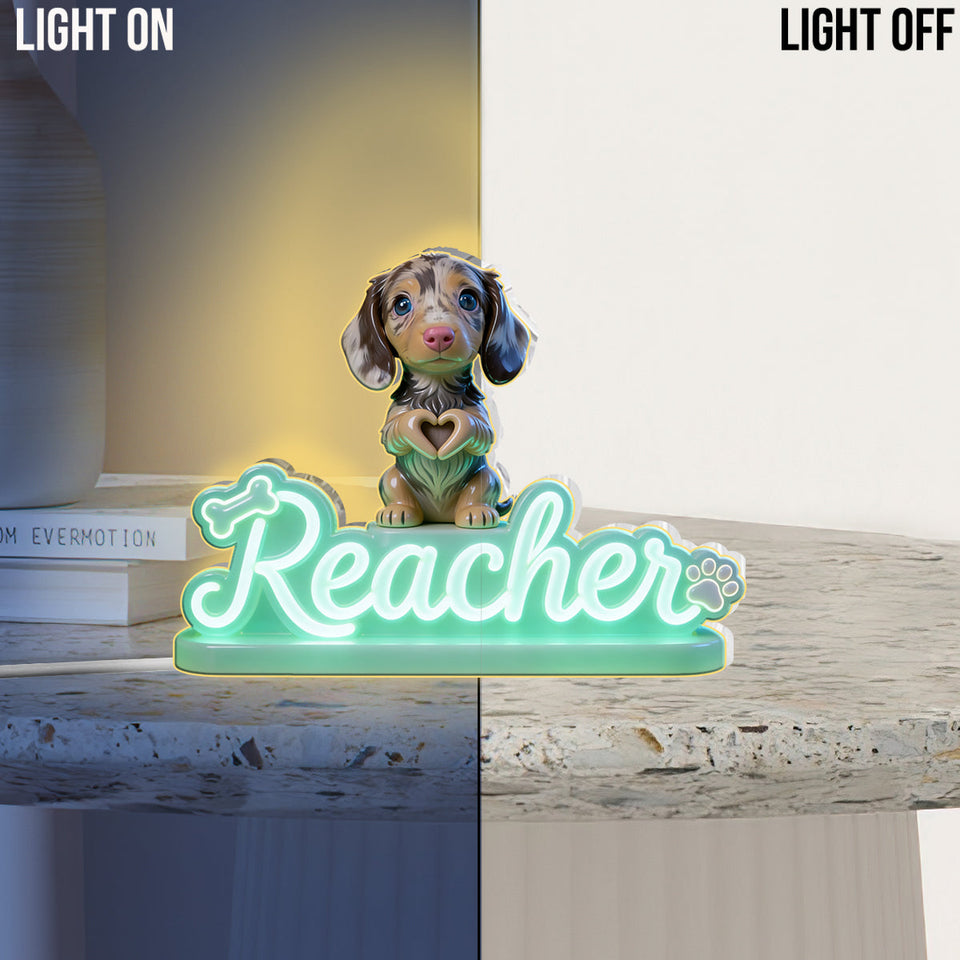 Custom Any Pet Photo - Personalized Dog Acrylic LED Night Light