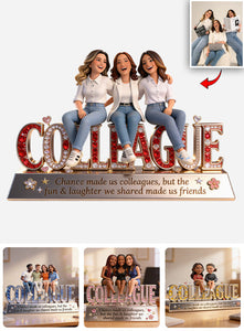 Work Besties - Personalized Colleague Custom Shaped Acrylic Plaque