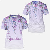 Grandma And Children Butterfly - Personalized Grandma All Over Shirt