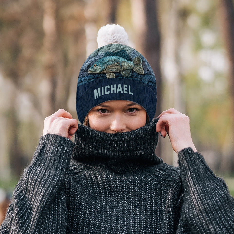 Love Fishing - Personalized Fishing Beanie Hat