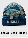 Love Fishing - Personalized Fishing Beanie Hat