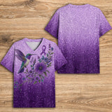 Alzheimer’s Awareness Month - Personalized Alzheimer Awareness Fully Printed V-Neck T-Shirt