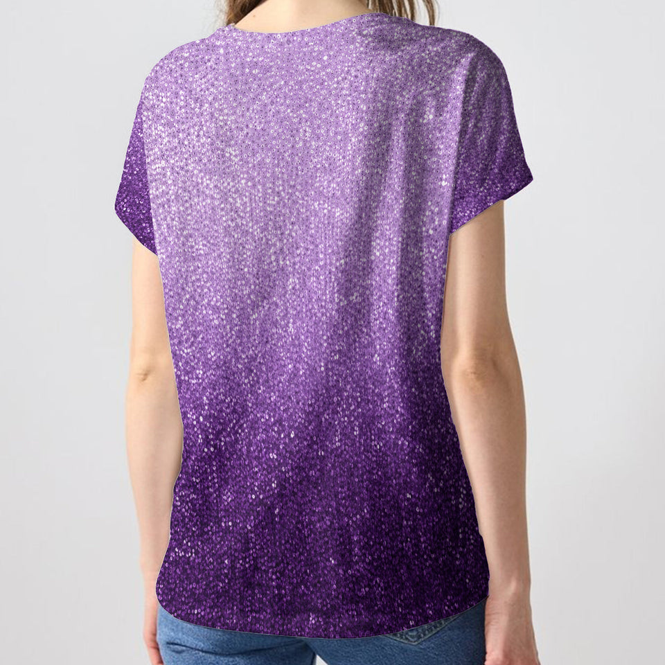 Alzheimer’s Awareness Month - Personalized Alzheimer Awareness Fully Printed V-Neck T-Shirt