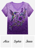 Alzheimer’s Awareness Month - Personalized Alzheimer Awareness Fully Printed V-Neck T-Shirt