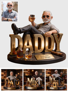 Whiskey And Cigar Lover, Gift for Men - Personalized Whisky Custom Shaped Acrylic Plaque