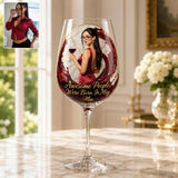 Awesome People Were Born In - Personalized Wine Wine Glass With Long Stem
