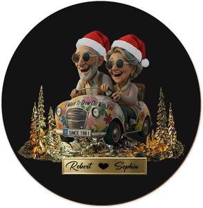 I Want To Grow Old With You - Personalized Couple Whiskey Decanter Set