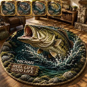 Fishing Lovers Gift - Personalized Fishing Non-Slip Tufted Rug