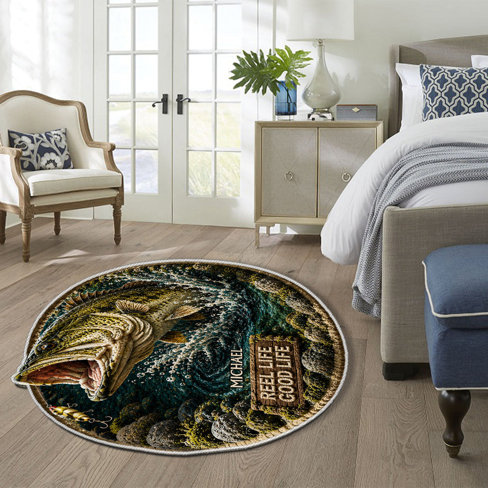 Fishing Lovers Gift - Personalized Fishing Non-Slip Tufted Rug