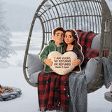 I Am Yours - Personalized Couple Faux Fur Shaped Pillow
