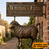 Happy Farm - Personalized Farmer Wooden Wall Mount Sign