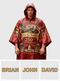 250th Anniversary Of America - Personalized Patriot Rain Poncho Coat