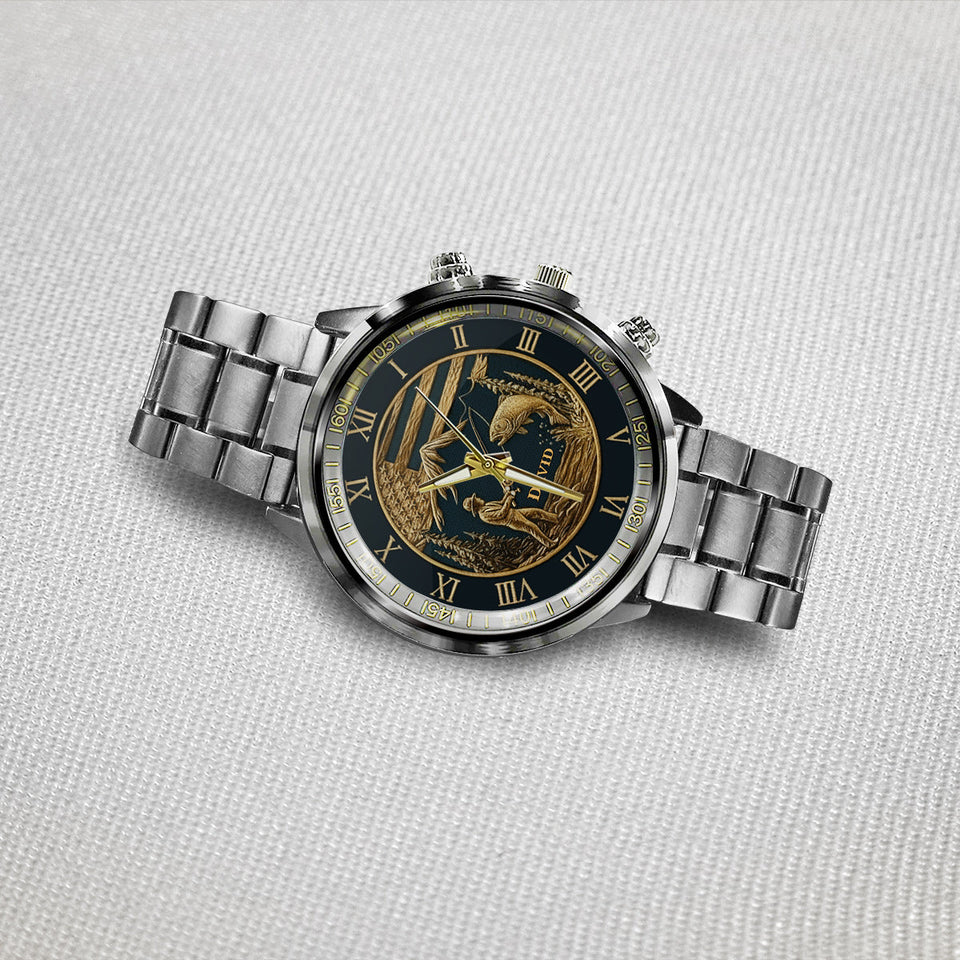 Gift For Fishing Lovers - Personalized Fishing Hand Watch