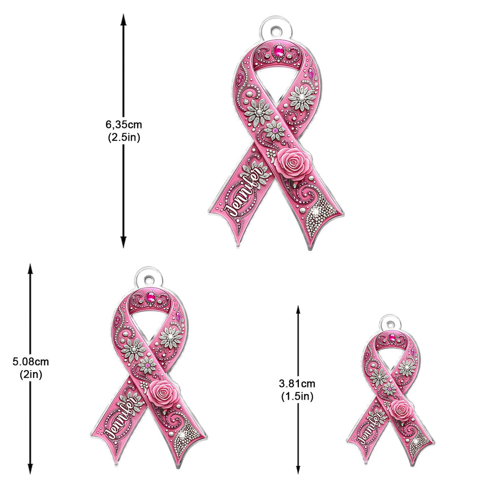Sensibilisation au cancer du sein - Boucles d'oreilles personnalisées pour la sensibilisation au cancer du sein