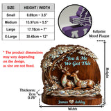 Deer Couple - Personalized Hunting Custom Shaped Wood Plaque
