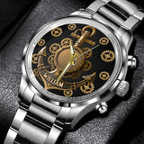 Nautical Anchor Gears Art - Personalized Boating Hand Watch