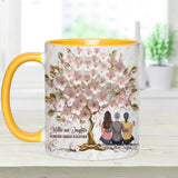 Mother And Daughters Forever Linked Together - Personalized Mother Accent Mug