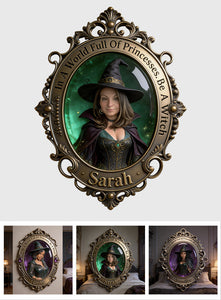 Magic Witch - Personalized Witch Cut Metal Sign