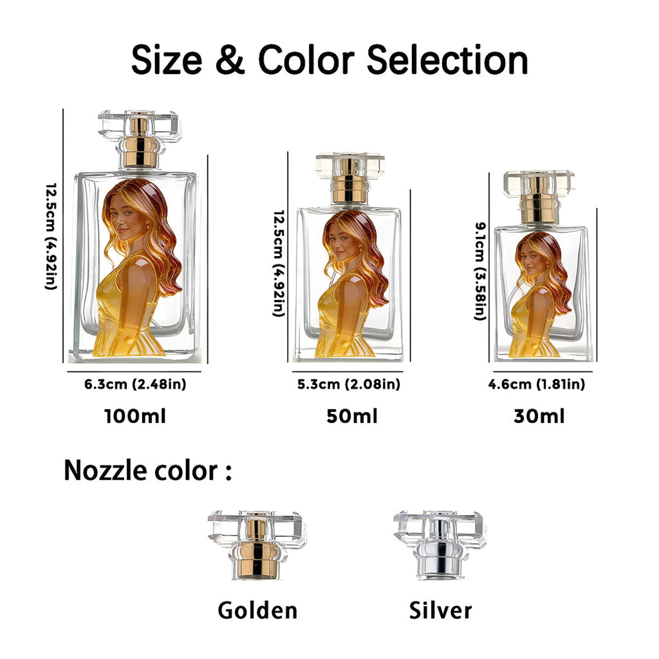 Custom Any Photo Birthmonth Flower - Personalized Self Love Refillable Perfume Bottle