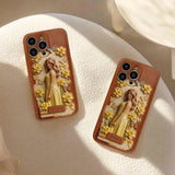 Custom Any Photo Unique Birth Flower - Personalized Self Love Leather Phone Case