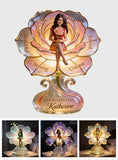 Any Photo Custom Birth Flower - Personalized Self Love Acrylic LED Night Light