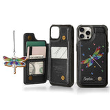 Beautiful Dragonfly - Personalized Dragonfly Wallet Phone Case