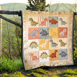 Adorable Dinosaurs - Personalized Kid Quilt
