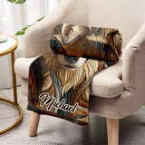 Native Wolf - Personalized Wolf Blanket