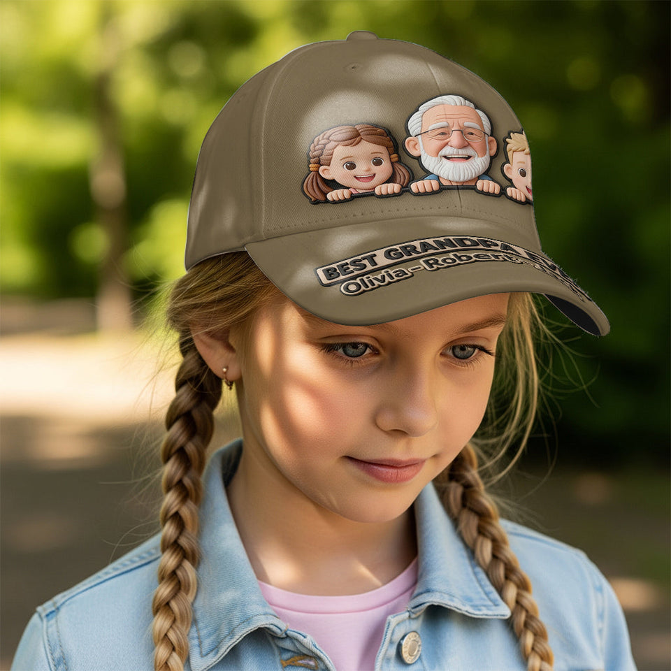Dad Grandpa Gift Custom From Photo - Personalized Father Classic Cap