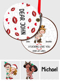 Surprise Gift For Him - Personalized Couple Flip Ornament