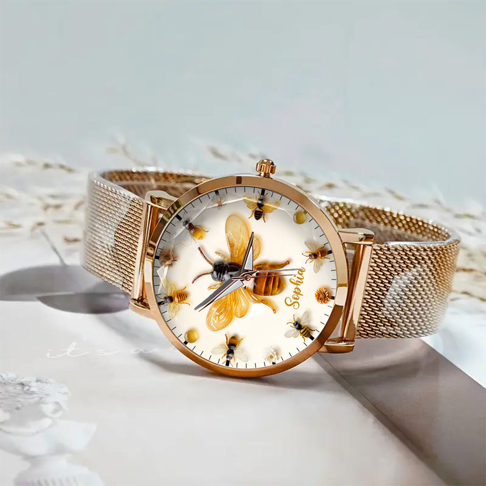 Just A Girl Who Loves Bees - Personalized Bee Women Hand Watch