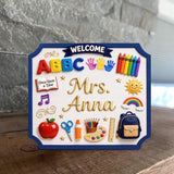Teacher Gifts - Personalized Teacher Custom Shaped Wood Plaque